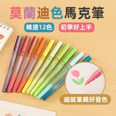 [上手家居] 莫蘭迪色丙烯馬克筆 - 精選12色，適合初學者繪畫, 1個