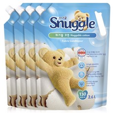 스너글 초고농축 섬유유연제 오리지널 허거블 코튼 리필, 2.6L, 4개
