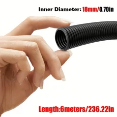 길이 6미터 OD7/10/13/15/18/21mm 난연성 와이어 룸 고온 케이블 도관 분할 슬리브, 1개, 기타