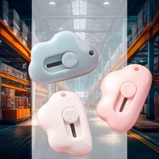 택배칼 박스오픈 봉투개봉칼 캐릭터컷터칼 소형커터칼 미니카타칼 디자인칼, 화이트