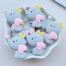 10Pcs 귀여운 수지 고양이 마우스 코끼리 시리즈 플랫 다시 Scrapbooking DIY 쥬얼리 공예 장식 액세서, 04 E