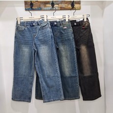 [국내매장 정품] 행텐주니어 틴즈 풀밴딩 기모세미와이드 데님팬츠 14540 055 802 10 1 SC 628025