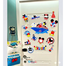 [키스크루즈 Ki's Cruise] 크루즈 도어 데코레이션 자석 16P | 문꾸미기 / 여행 준비물, B. 16개입