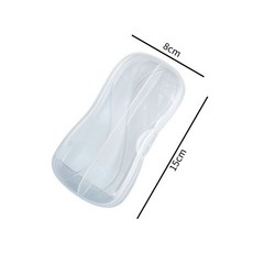 餐具收納盒 兒童餐具盒 防滑湯匙叉子餐具外出盒 密封盒 學習餐具 堅固耐用 密封 便攜, 1個, 餐具盒, 透明