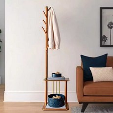 원목 옷걸이 현관 스탠드형 조립식 원목옷걸이 멀티 사무실, A
