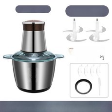 만능다지기 마늘다지기 미니다지기 다지기 만능 야채다지기, 3L 스테인리스스틸볼2세트블레이드, 기본 색상