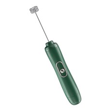 超低價！1 件手持式電動牛奶起泡器打蛋器廚房飲料起泡器和 1 件 80/100/200/400 目手持式高密度網狀過濾器, 綠色