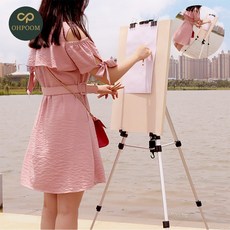 [픽앤] 철제이젤 휴대용이젤 미술이젤 휴대용 접이식 알루미늄 삼각 이젤 실버