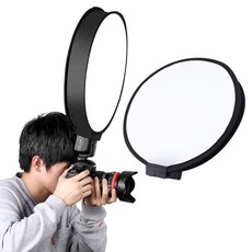 플래시 원형 소프트박스 40cm 디퓨저 조명판 반사경, 1개