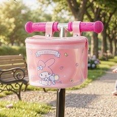 산리오 캐릭터 마이멜로디 아동용 킥보드 가방 수납 바구니 핸들걸이형