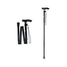 뉴봄 경량 접이식 지팡이 어르신, 1개, 블랙(검은색)