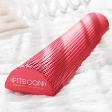 Fitboon 촘촘한 엠보싱 파스텔 EVA 반원형폼롤러 90cm 레드반원폼롤러 대형폼롤러 반달폼롤러, 단품, 1개