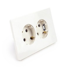 내옆채움가게 접지 콘센트 2구 콘센트커버교체, 아이보리