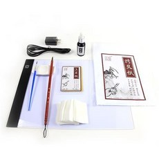 拾光優選好物 水印上石工具套裝 篆刻輔助組合 印稿上石紙反寫拷貝臺吸油面紙, 高級套裝, 1個