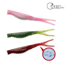 크림베이트 미라클톡톡 광어다운샷 선상웜 쉐드웜 5인치 래틀 소리나는웜, 04 핑크, 1개