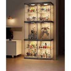 대형 유리 진열장 피규어 수납 케이스 모형 디스플레이 3단 4단 실내용 전시 보관함, 높이 40mm 8층 분해 가능