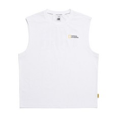 내셔널지오그래픽 크로우 COOL MAX 레터링 세미오버핏 민소매 티셔츠 N252MTS093 MGN316 SAK231