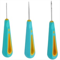 3pcs 둥근 구멍 콘 손용 드릴 펀치 바늘 캔들 캔들 캔들 만들기를위한 사악한 도구, 그림처럼