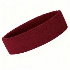 運動髮帶 健身頭帶 吸汗頭巾 跑步髮帶 瑜伽頭帶 跳繩頭帶 戶外運動頭帶 止汗帶 頭巾髮帶, 酒紅-加厚, 1個