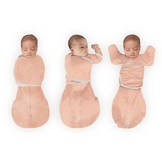 SwaddleDesigns 옴니 자루형 속싸개 랩 암스 업 소매 및, 헤더 피치 블러시
