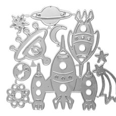 플래닛 문 메탈 커팅 다이 스텐실 DIY 스크랩북 앨범 종이 카드 템플릿 몰드 엠보싱 장식, 1개