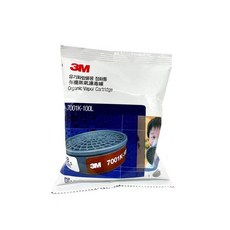 3M 7001K-100 單罐式有機蒸氣濾毒罐 噴漆塗裝維護適用, 黑色, 1個