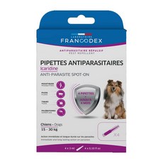Francodex 法國法典 護盾全效 犬用抗寄生滴劑 Icaridin, 1個, 15-30kg使用, 中型犬, 12ml