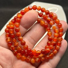 牛老爹 纏絲紅瑪瑙 三圈手珠 6mm 手鍊 手串