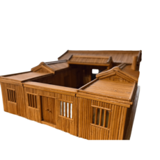 傳統建築模型，精緻工藝懷舊風格擺設，提升空間質感, 1個