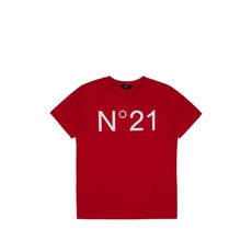 N21 키즈 로고 프린트 코튼 티셔츠
