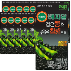 베지밀 검은콩과 검은참깨 두유 (유통기한 26년 6월 10일), 190ml, 24세트