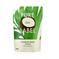 퓨어라벨 주방세제 코코넛향 리필, 1개, 1L