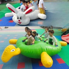 경주게임 대형 풍선 토끼와거북이 운동회 양유회 달리기 에어벌룬, 토끼+거북이(5 구멍), 1개