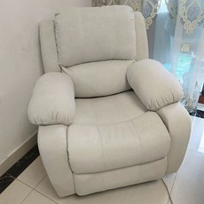 꾸꾸상점 모션쇼파 쇼파침대겸용 소파베드 모션, 수동 360도 회전, 베이지그레이 베이비 벨벳