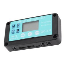 MPPT 태양 전하 컨트롤러 다중 보호 태양 태양 광 QC3.0 LCD 스크린이있는 컨트롤러, 20A, 청록색