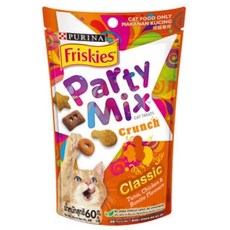 Friskies 貓咪小點心 60g 貓零食 貓咪獎勵, 1個, 喜躍 Party Mix-經典原味香酥餅
