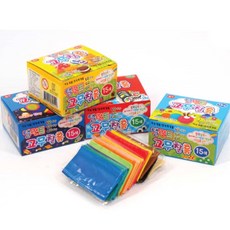 국산 컬러고무찰흙세트 무지개색깔클레이 15색, 15가지, 1세트