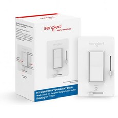 스마트스위치 소등 자동 제어 Sengled 듀얼 모드 스마트 스위치 전구에서만 작동하는 월 색상 온도와 밝기를 조절할 수 있는 더 어두운 조명 흰색 1팩 （지원 없음 Alexa