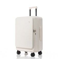 熱銷前開式行李箱20吋擴容登機箱，上開密碼鎖杯架防摔ABS PC材質，側開YKK防爆拉鏈行李箱24吋28吋