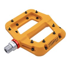 FOOKER MTB 페달 산악 자전거 3 베어링 논슬립 경량 나일론 섬유 플랫폼 BMX 9/16", 12 yellow needle roller bearin, 1개