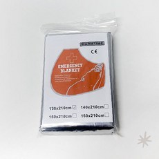 응급 상황 체온 유지 보온 은박 시트 재난 대비 휴대 간편 접이식 야외 비상, 1개, 중형 130 x 210cm