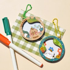 아트앤허그 키링만들기 캐릭터 열쇠고리 DIY키트 학교단체 만들기수업, 1개, 담비