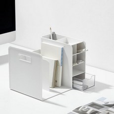 시스맥스 하이브 책꽂이 WH&TR 화이트&투명 281168 297X210X213mm, 단품