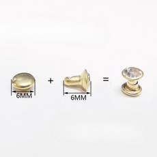 더블 가죽 10 네일 유리 신발 크리스탈 다이아몬드 드릴 가방 의류 공예 트림 스터드 스파이크 리벳 라인 DIY, Gold Clear, 6mm 10Sets