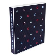 플레이스테이션용 인쇄 테마가 있는 유니킵 대용량 디스크 보관 케이스 (클리어), Dark, 1개