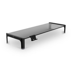 지니비 GMS1 강화유리 모니터받침대, 블랙(받침대 단품), 1개