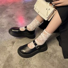 일본풍 교복 구두 스쿨룩 메리제인 유광 무통굽