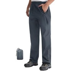 낚시 골프 하이킹을 위한 iCreek 남성용 패커블 레인 팬츠 방수 경량 오버 방풍 아웃도어 촹퀭