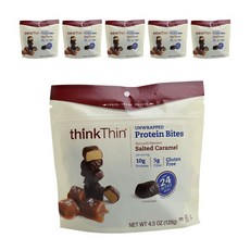 thinkThin 未包裝的蛋白質咬咸焦糖, 6件, 128克