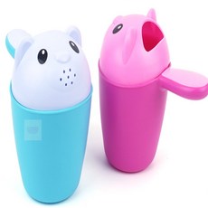 미니 작은 어린이바가지 욕실용 애기 뚜껑 물 아기목욕바가지 박아지, 핑크, 1개